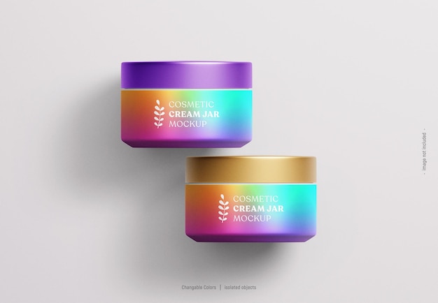 Luxe cosmetische crèmecontainer potten mockup