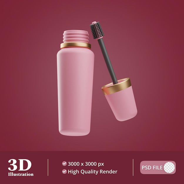 Luxe cosmetische mascara illustratie 3d