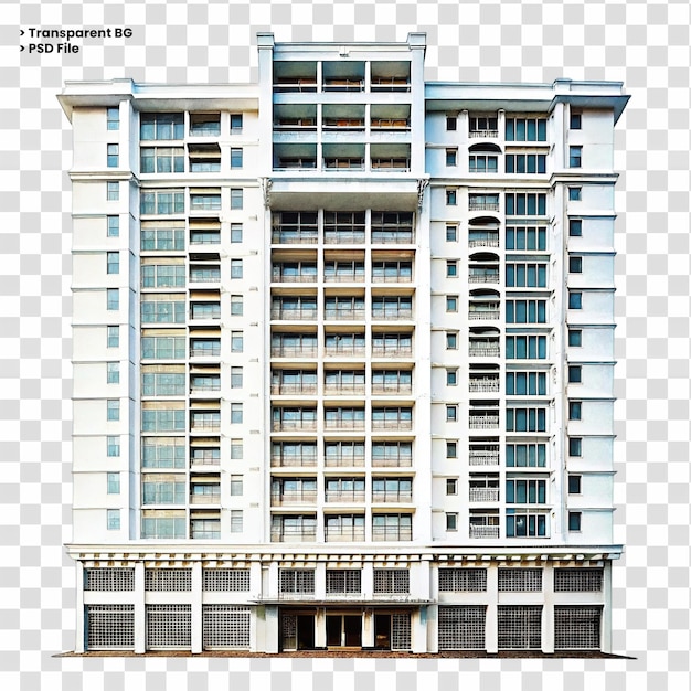 Luxe gebouw plein geïsoleerd op transparante achtergrond