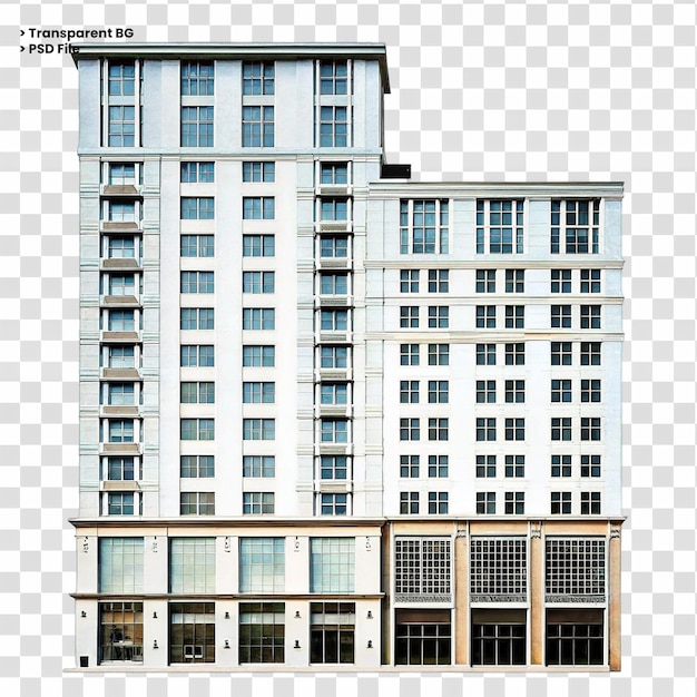Luxe gebouw plein geïsoleerd op transparante achtergrond