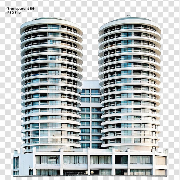 Luxe gebouw plein geïsoleerd op transparante achtergrond
