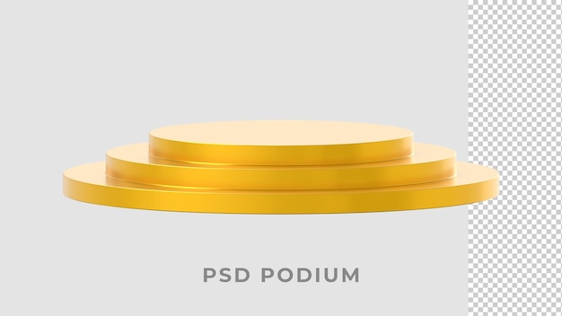 Luxe gouden 3D-gerenderde trap podium