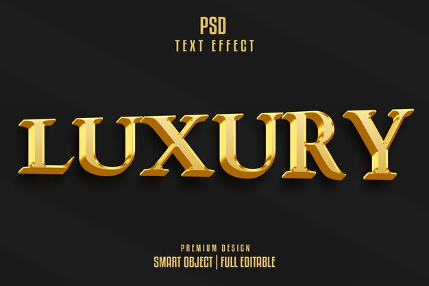 Luxe gouden 3d tekst effect stijl