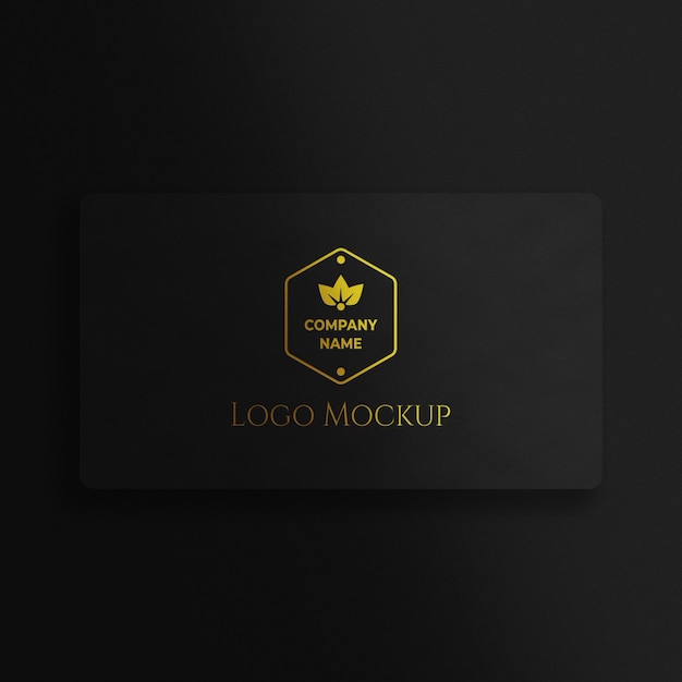 Luxe gouden geweven logo mockup