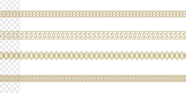 luxe gouden lijn rand naadloos element scheidingsontwerp gouden transparant