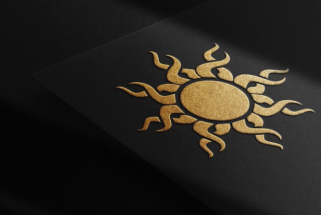 PSD luxe gouden reliëfpapier mockup