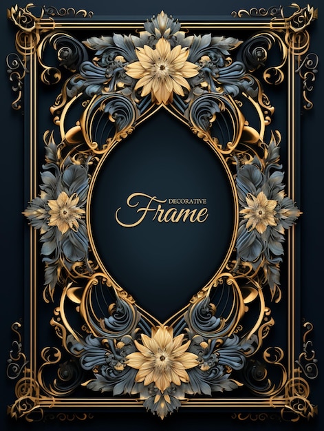 PSD luxe gouden sieraadframe