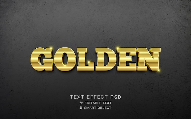 PSD luxe gouden teksteffect