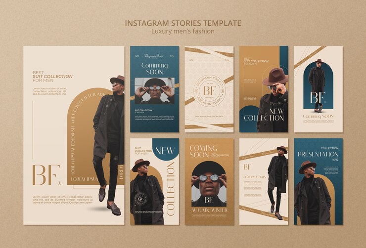 PSD luxe herenmode instagramverhalen