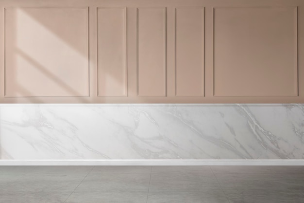Luxe kamermuurmodel psd met natuurlijk licht