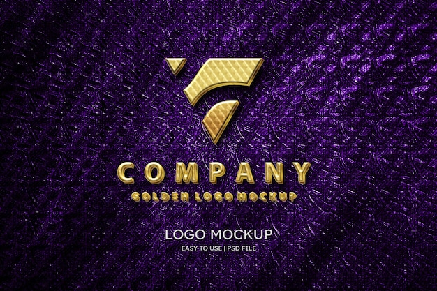 Luxe logo gouden mockup muur