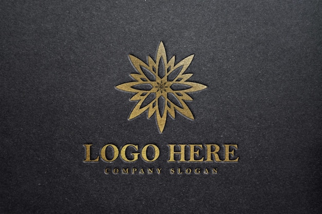 PSD luxe logo mockup