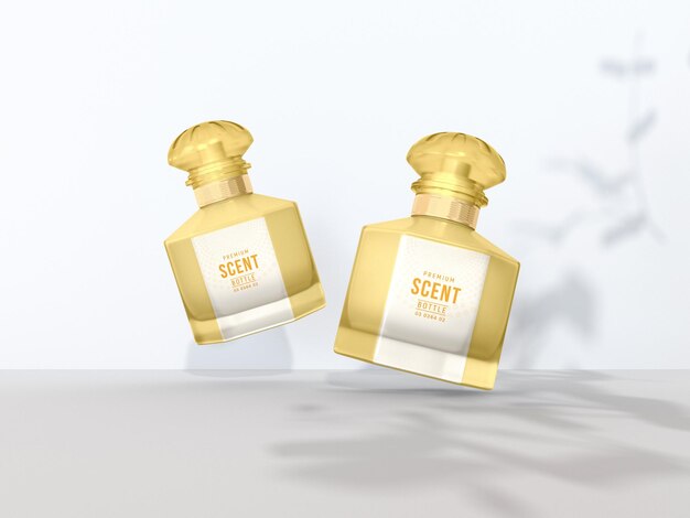 Luxe matglazen parfum geurfles Branding Mockup