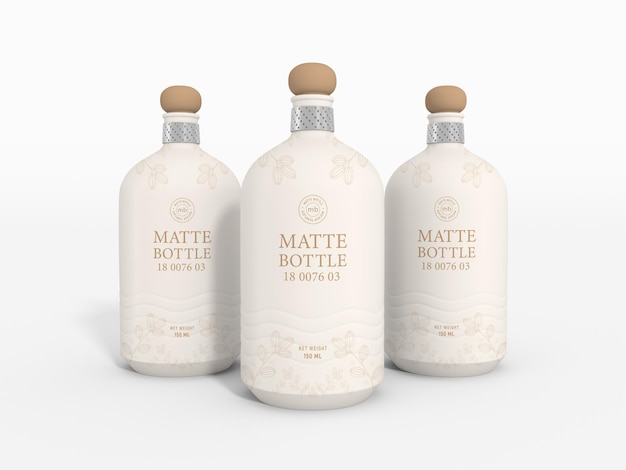 Luxe matte fles branding mockup