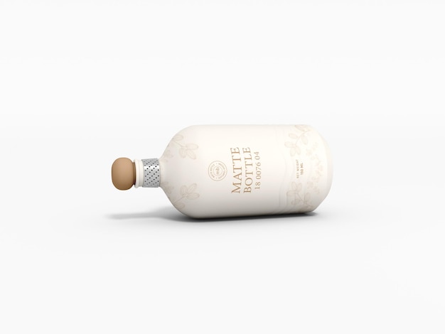 Luxe matte fles branding mockup