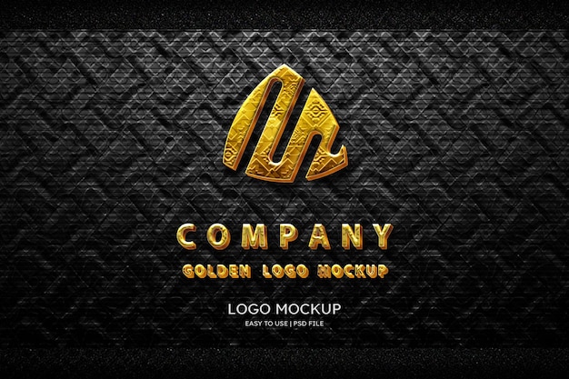 Luxe muur logo mockup