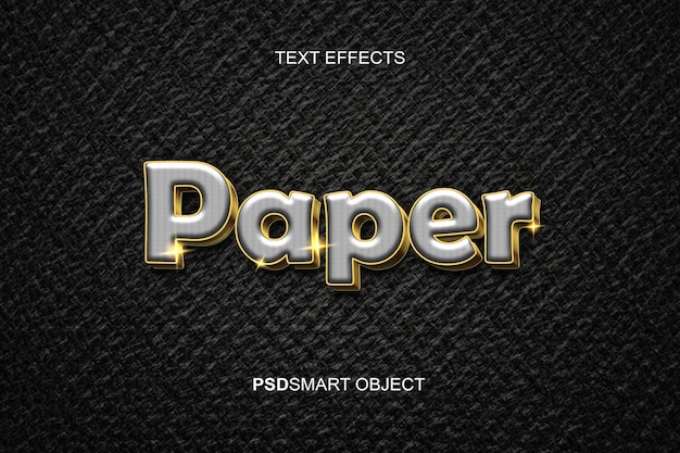 Luxe papier goud 3d-tekststijleffect