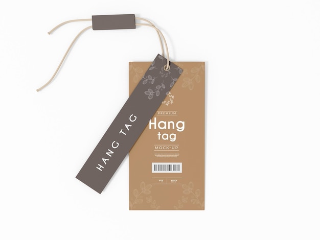 Luxe papieren label hang tag branding mockup