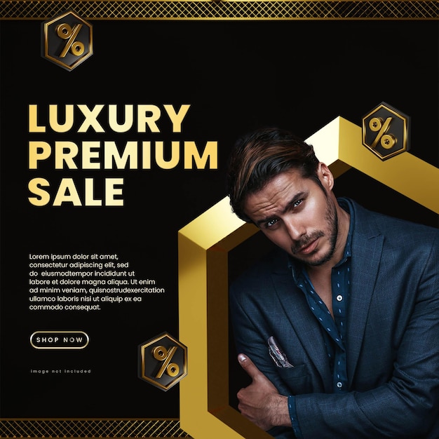 Luxe premium social media sjabloon