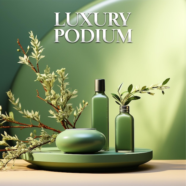 Luxe product podium promotie achtergrond voor social media post