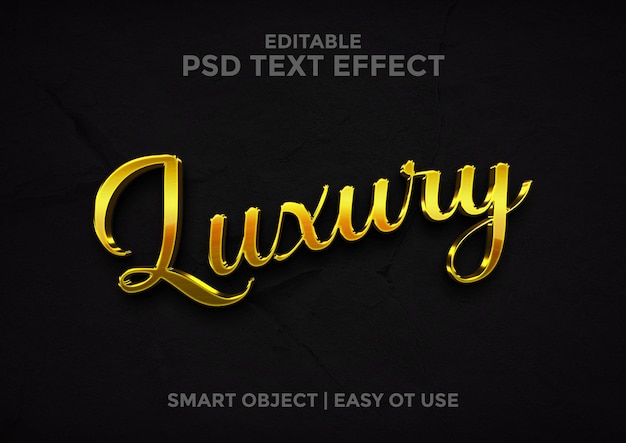 Luxe PSD 3D-teksteffect Volledig bewerkbaar Hoge kwaliteit