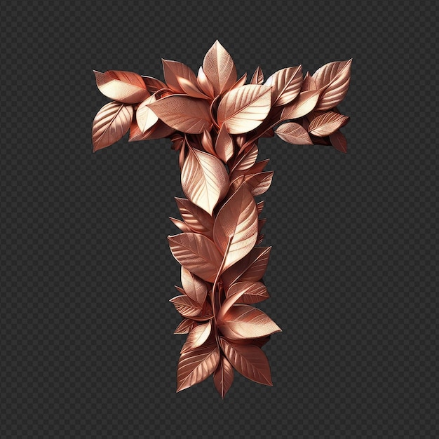 PSD luxe rose gold leaf kalligrafie kunst png