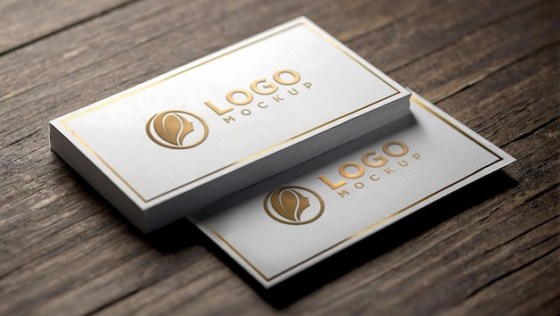 PSD luxe visitekaartje met gouden folie logo mockup