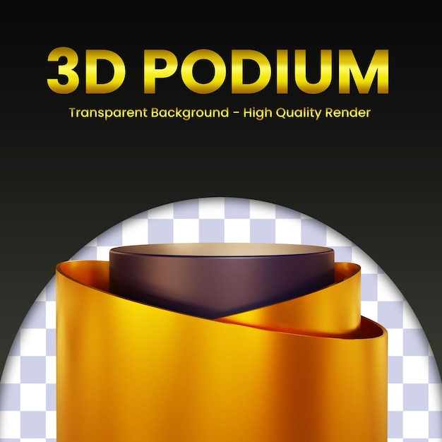 PSD luxe zwart en goud 3d-podium