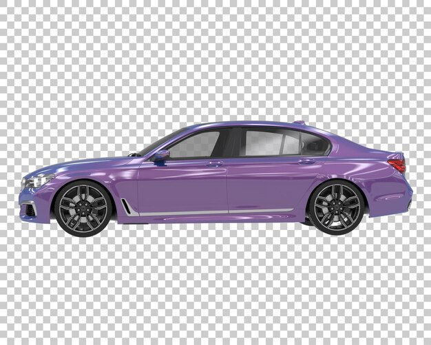 Luxeauto op transparante achtergrond. 3d-rendering - illustratie