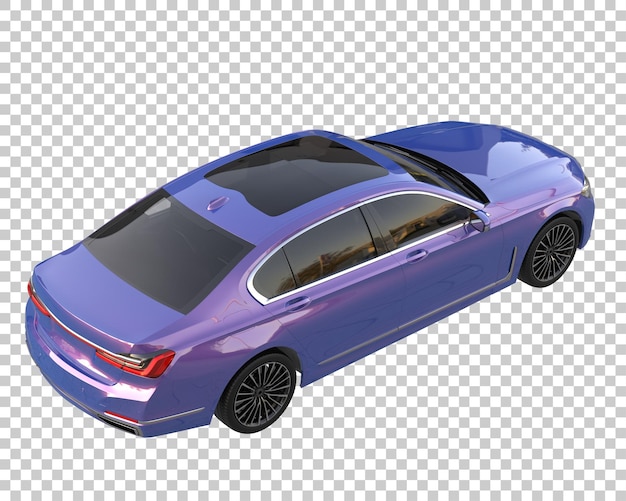 Luxeauto op transparante achtergrond. 3d-rendering - illustratie