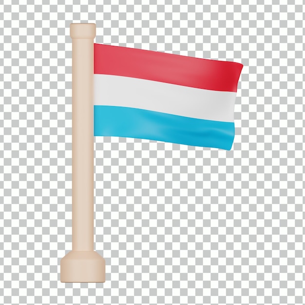 PSD luxemburg vlag 3d pictogram
