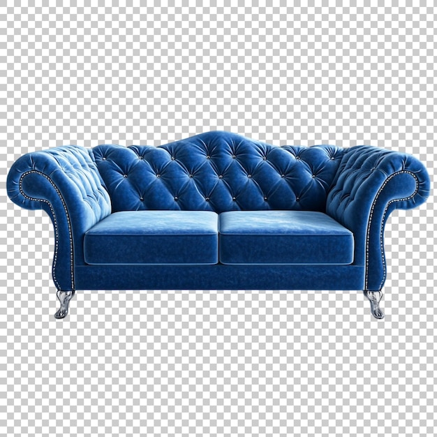 Luxueuze blauwe fluweel bank