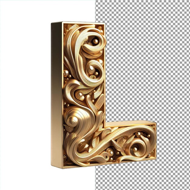 Luxurious 3d golden lettering