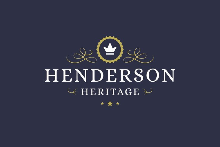 PSD luxurious beauty vintage logo design template monarchy crown curved ornament insignia