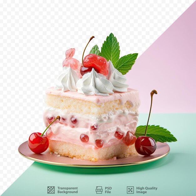 PSD luxurious desserts for the restaurant menu presented on a transparent background