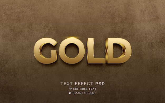 Luxurious gold text effect