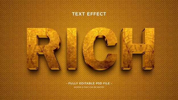 Luxurious golden text effect