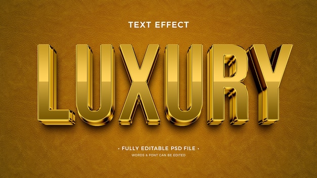 Luxurious golden text effect