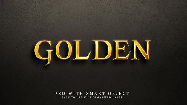 PSD luxurious golden text effect