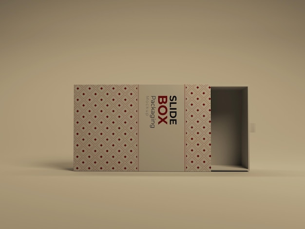 Luxurious slide box mockup