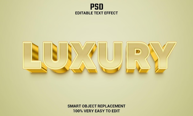 PSD luxury 3d editable text effect with background premium psd