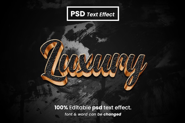 Luxury 3d editable text effect