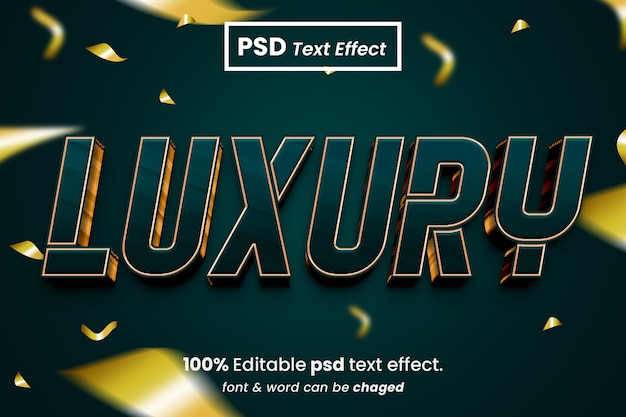 PSD luxury 3d editable text effect