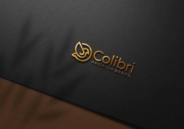 Mockup di lusso logo oro 3d