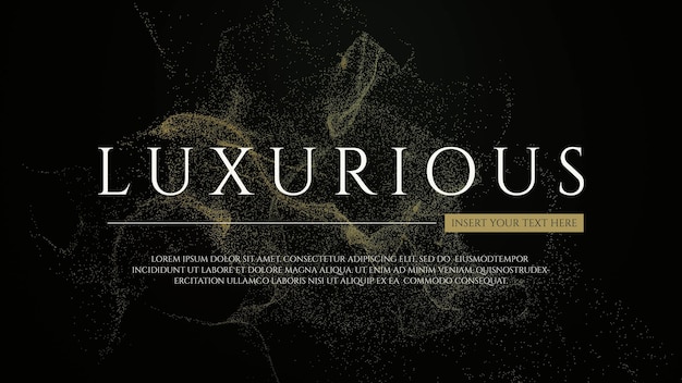 PSD luxury background with gold particles