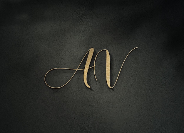 Luxury beauty logo mockup