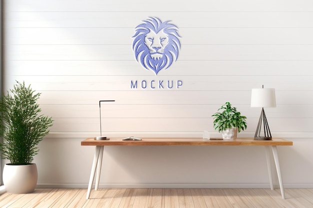 Luxury beauty logo mockup