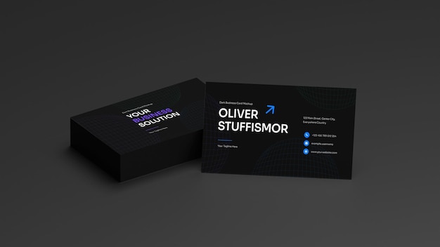 luxury black business card