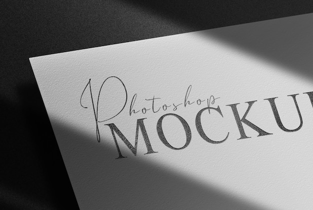 Mockup di lusso in rilievo nero