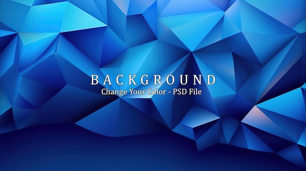 Luxury blue background with low poly triangle generative ai